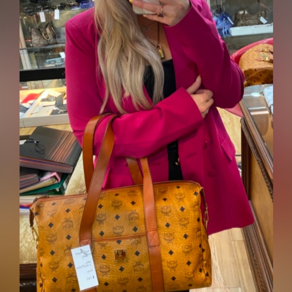 Authentic MCM Brown Leather Bag Golf Collection - Picture 12 of 12